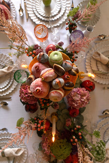 Corbeille des Fêtes Fruttini en nougatine garnie de fruits givrés
